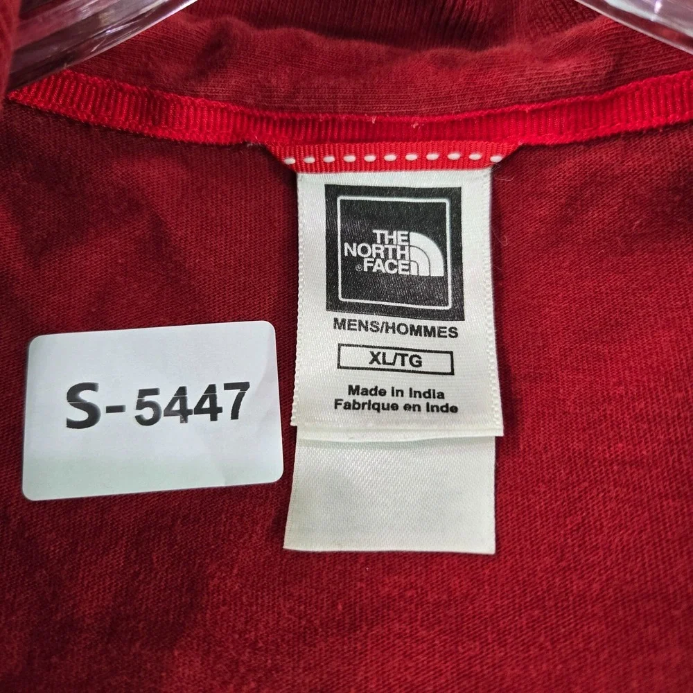 The North Face Men‎ Polo Shirt XL Red Logo Embroidered Short Sleeve Collar